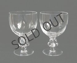 画像1: 【LALIQUE】　特大グラス"CLOS VOUGEOT"-クロ・ヴジョ－ 2客