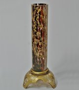 柳文金彩筒型花瓶