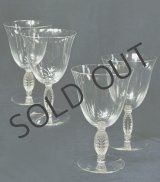 【LALIQUE】ラリック　FONTAINEBLEAU No.2グラス　4客