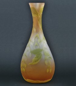 画像1: 【GALLE】ガレ　アメリカ楓文大花瓶　