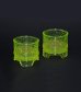 画像1: 【BACCARAT】バカラ　ウランガラスの小物入れ2個 (1)