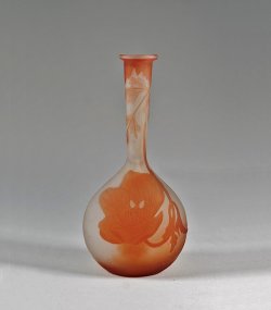 画像1: 【GALLE】ガレ　アネモネ文鶴首花瓶