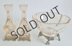 画像8: 【BACCARAT】バカラ　花鳥文ラスター彩花瓶 一対