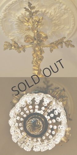 画像4: ブロンズのエンゼルとクリスタルの吊灯