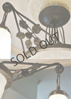 画像5: 【DEGUE】ドゥゲ　アールデコ4灯式シャンデリア