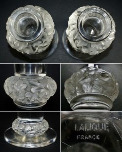 画像4: 【LALIQUE】ルネ・ラリック　CHÊNE キャンドルスタンド一対