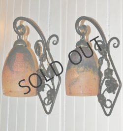 画像4: 【DAUM】ドーム　鍛鉄台アプリック一対