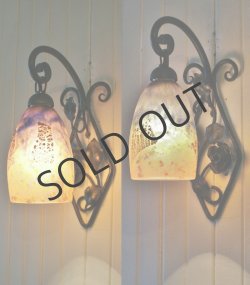 画像3: 【DAUM】ドーム　鍛鉄台アプリック一対