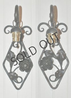 画像5: 【DAUM】ドーム　鍛鉄台アプリック一対