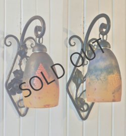 画像2: 【DAUM】ドーム　鍛鉄台アプリック一対