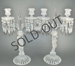 画像2: 【BACCARAT】バカラ　ENFANT 2灯式燭台一対