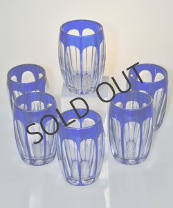 画像6: 【St-Louis】サン・ルイ　ブルー色被せ酒器セット