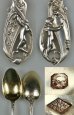 画像4: エンゼルの透かし彫り 銀のティースプーン6客 (4)