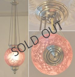 画像4: 【BACCARAT】バカラ　フランボワーズ色の球形ランタン