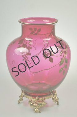 画像3: 【BACCARAT】バカラ　藤文エナメル彩足付花瓶 