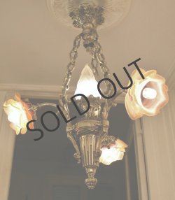 画像3: 薔薇と松明の小さなシャンデリア