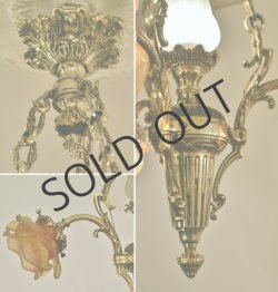 画像6: 薔薇と松明の小さなシャンデリア