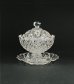 画像1: 【BACCARAT】バカラ　Diamants carrés 蓋物受皿付き (1)