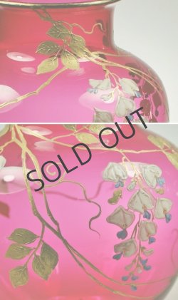 画像6: 【BACCARAT】バカラ　藤文エナメル彩足付花瓶 