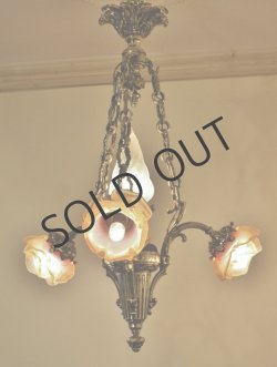 画像2: 薔薇と松明の小さなシャンデリア