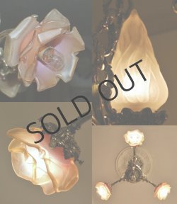 画像5: 薔薇と松明の小さなシャンデリア