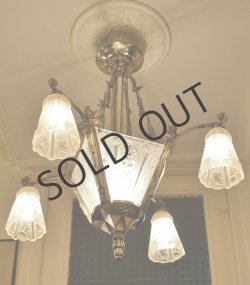 画像3: 【ROBERT】ロベール　アールデコの5灯式シャンデリア