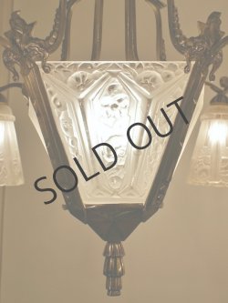 画像4: 【ROBERT】ロベール　アールデコの5灯式シャンデリア