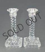 【BACCARAT】バカラ　Bambous tors角型キャンドルスタンド1対