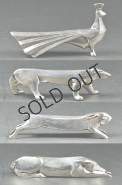 画像2: 【Christofle-GALLIA】クリストフル‐ガリア　動物ナイフレスト12客セット