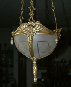 画像2: アールデコの吊りランプ