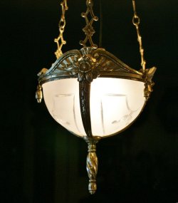 画像1: アールデコの吊りランプ