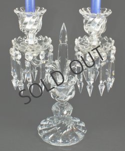 画像4: 【BACCARAT】バカラ 2灯式火屋付きキャンドルスタンド Bambous tors