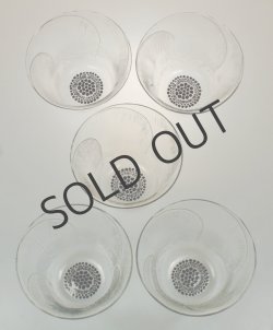 画像3: 【LALIQUE】ルネ・ラリック　PAVOT ゴブレ5客