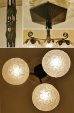 画像4: 亀甲文球形シェード3灯式シャンデリア (4)
