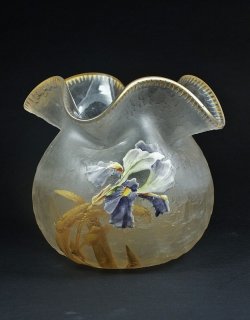 画像3: 【Legras-MONTJOYE】ルグラ‐モンジョワ　アイリス文巾着型花器