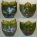 画像2: ケシの花文虹彩ガラス花瓶 (2)