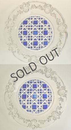 画像2: 【St-Louis】サン・ルイ　色被せ切子クリスタル 中皿2客