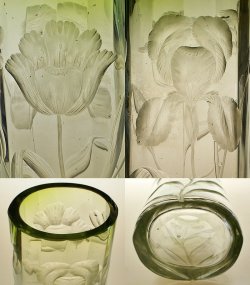 画像4: 【MOSER】モーゼル　アイリスとチューリップ文大花瓶
