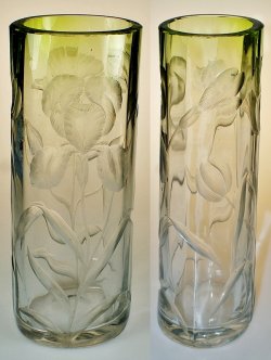 画像3: 【MOSER】モーゼル　アイリスとチューリップ文大花瓶