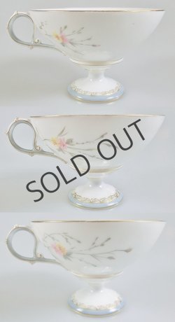 画像4: リモージュ 花蝶文手描きカップ＆ソーサー3客