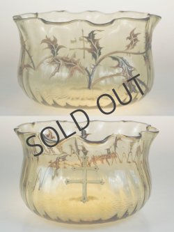 画像2: 【GALLE】ガレ　薊とロレーヌ十字文エナメル彩花器