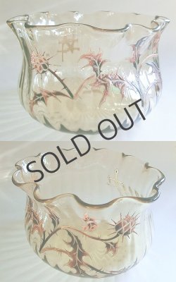 画像4: 【GALLE】ガレ　薊とロレーヌ十字文エナメル彩花器