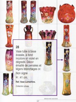 画像6: 【LEGRAS】ルグラ　パンジー文エナメル彩花瓶