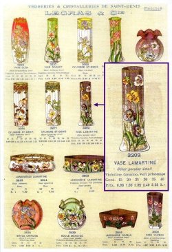 画像5: 【LEGRAS】ルグラ　パンジー文エナメル彩花瓶