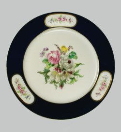 画像2: 【SEVRES】セーヴル 花絵皿2点