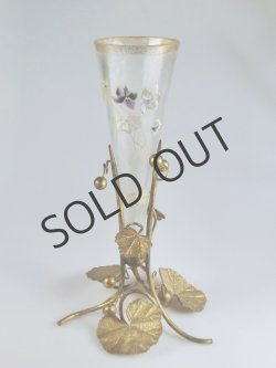 画像2: 【LEGRAS-MONTJOYE】ルグラ‐モンジョワ　スミレ文コルネ型花器 