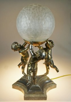 画像2: アイスクラック球形ガラスのランプ　