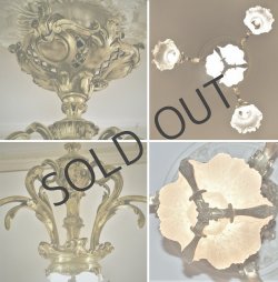 画像6: ルイ16世風4灯式シャンデリア