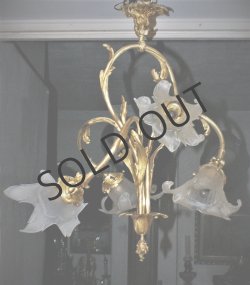画像2: ルイ15世風花束型4灯式シャンデリア