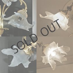 画像5: ルイ15世風花束型4灯式シャンデリア